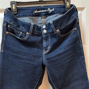 American Eagle dark denim crop jeans 10